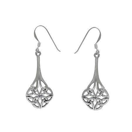 Sterling Silver Celtic Dangle Earrings - Click Image to Close